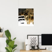 Wolfen im Schnee Poster (Heimbüro)