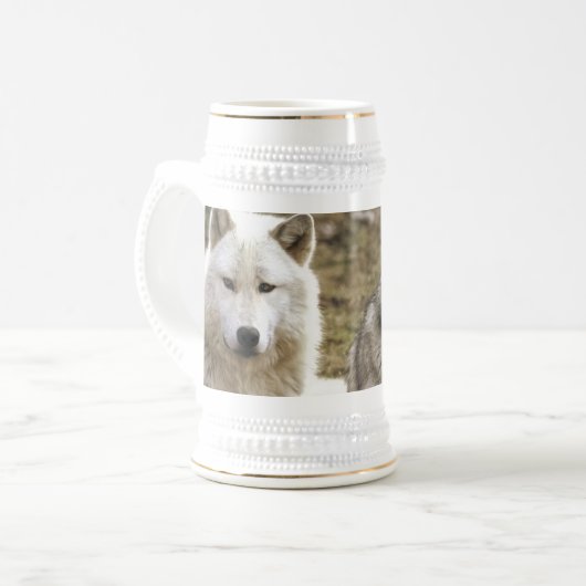 Wolfen Stein Bierglas (Vorderseite Links)