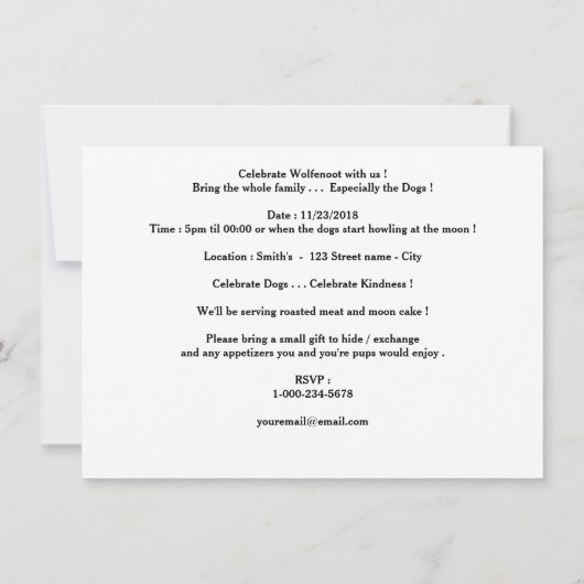 Wolfenoot Einladung (Rückseite)