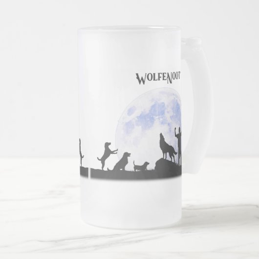 WolfeNoot Mattglas Bierglas (VorderseiteRechts)