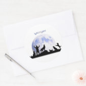 Wolfenoot Runder Aufkleber (Umschlag)