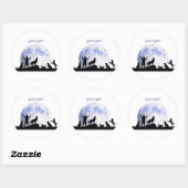 Wolfenoot Runder Aufkleber (Blatt)