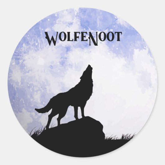 Wolfenoot Runder Aufkleber (Vorderseite)