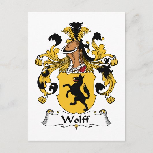 Wolff Familienwappen Postkarte (Vorderseite)