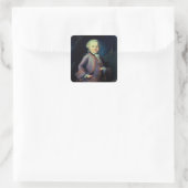 Wolfgang Amadeus Mozart , 1763 Quadratischer Aufkleber (Tasche)