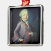 Wolfgang Amadeus Mozart, 1763 Silbernes Ornament (Links)