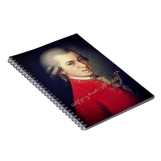 Wolfgang Amadeus Mozart 1819 with signature Notizblock (Rechte Seite)