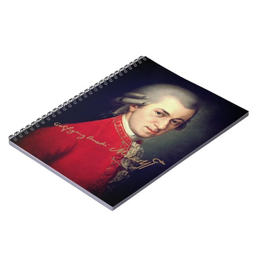 Wolfgang Amadeus Mozart 1819 with signature Notizblock (Linke Seite)