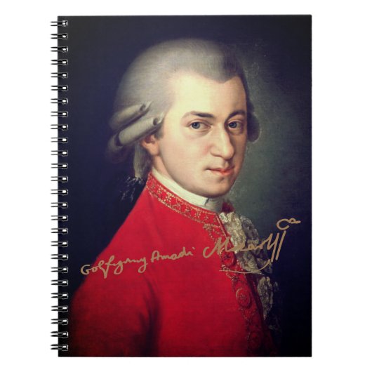 Wolfgang Amadeus Mozart 1819 with signature Notizblock (Vorderseite)