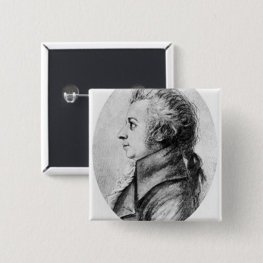 Wolfgang Amadeus Mozart Button (Vorne & Hinten)