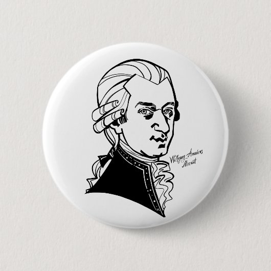 Wolfgang Amadeus Mozart Button (Vorderseite)