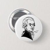 Wolfgang Amadeus Mozart Button (Vorne & Hinten)
