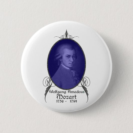 Wolfgang Amadeus Mozart Button (Vorderseite)
