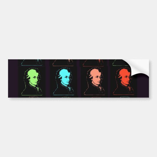 Wolfgang Amadeus Mozart-Collage Autoaufkleber (Vorne)