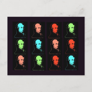 Wolfgang Amadeus Mozart Collage Postkarte