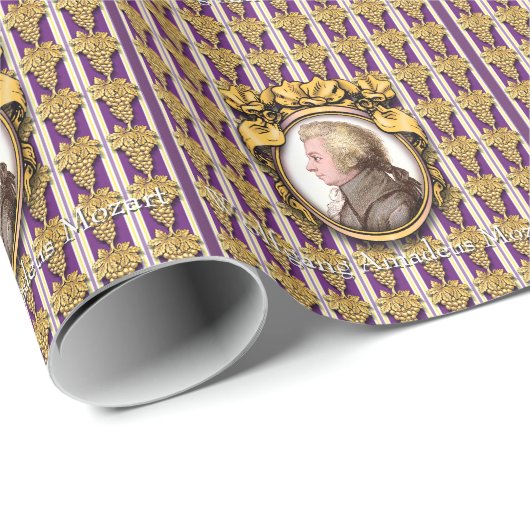Wolfgang Amadeus Mozart Geschenkpapier (Rolleneckpunkt)