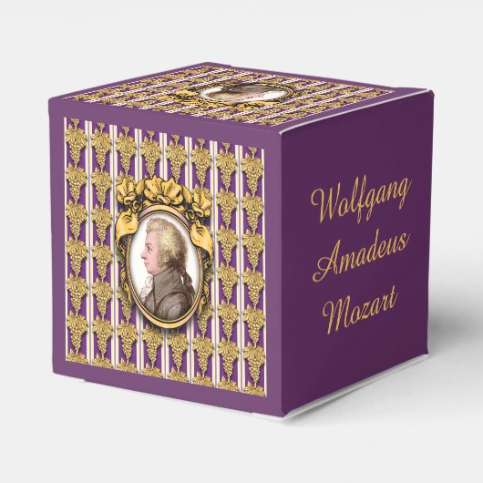 Wolfgang Amadeus Mozart Geschenkschachtel (Rückseite)
