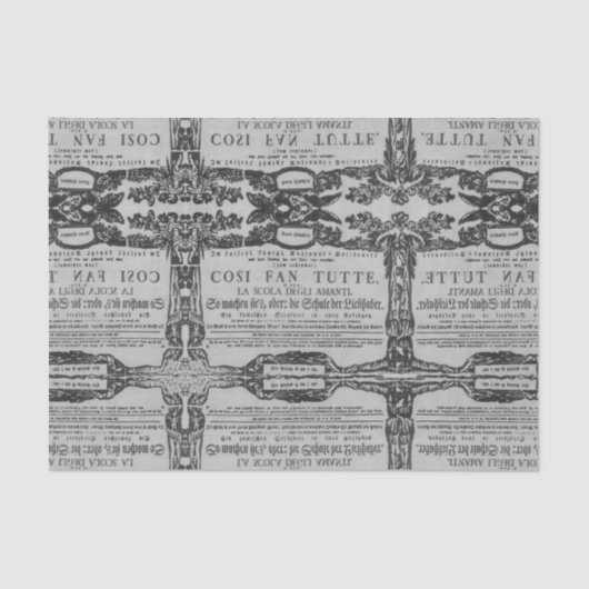 ♥ Wolfgang Amadeus Mozart Herz Oper Cosi fan tutte Seidenpapier (Vorderseite)
