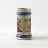 Wolfgang Amadeus Mozart im Aquarell Stil Bierglas (Mittel)