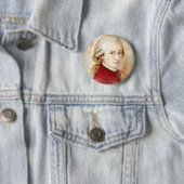 Wolfgang Amadeus Mozart im Aquarell Stil Button (Beispiel)