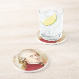 Wolfgang Amadeus Mozart im Aquarell Stil Getränkeuntersetzer