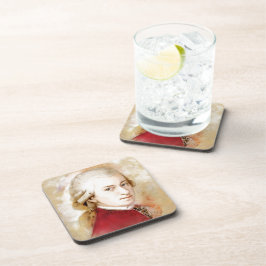 Wolfgang Amadeus Mozart im Aquarell Stil Getränkeuntersetzer