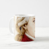 Wolfgang Amadeus Mozart im Aquarell Stil Kaffeetasse (Vorderseite Links)
