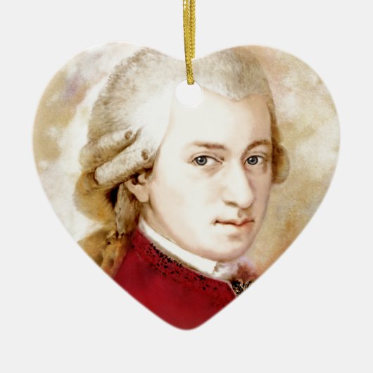 Wolfgang Amadeus Mozart im Aquarell Stil Keramikornament (Vorne)