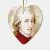 Wolfgang Amadeus Mozart im Aquarell Stil Keramikornament (Links)