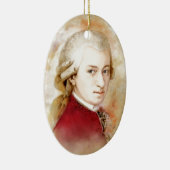 Wolfgang Amadeus Mozart im Aquarell Stil Keramikornament (Rechts)