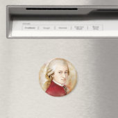 Wolfgang Amadeus Mozart im Aquarell Stil Magnet (In Situ (Geschirrspüler))