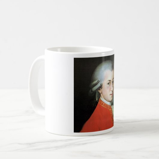 Wolfgang Amadeus Mozart Kaffeetasse (Vorderseite Links)