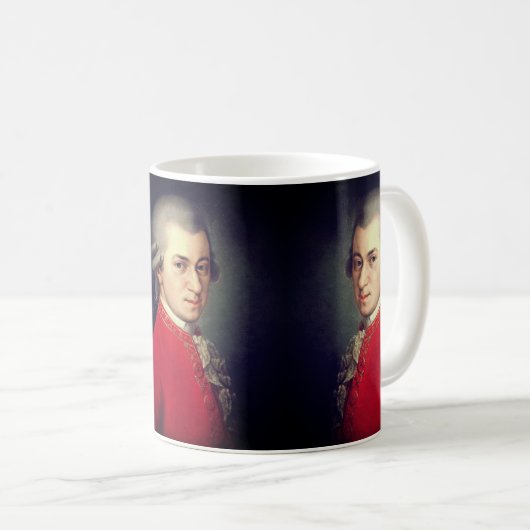 Wolfgang Amadeus Mozart Kaffeetasse (VorderseiteRechts)