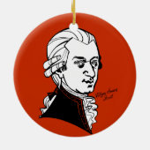 Wolfgang Amadeus Mozart Keramik Ornament (Hinten)