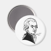 Wolfgang Amadeus Mozart Magnet (Vorderseite/Rückseite)