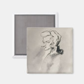 Wolfgang Amadeus Mozart Magnet (Vorderseite/Rückseite)