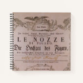 Wolfgang Amadeus Mozart mit Unterschrift Figaro Notizblock (Vorderseite)