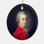 Wolfgang Amadeus Mozart mit Unterschrift Keramik Ornament (Links)