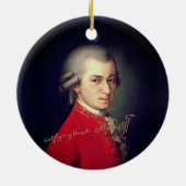 Wolfgang Amadeus Mozart mit Unterschrift Keramik Ornament (Hinten)