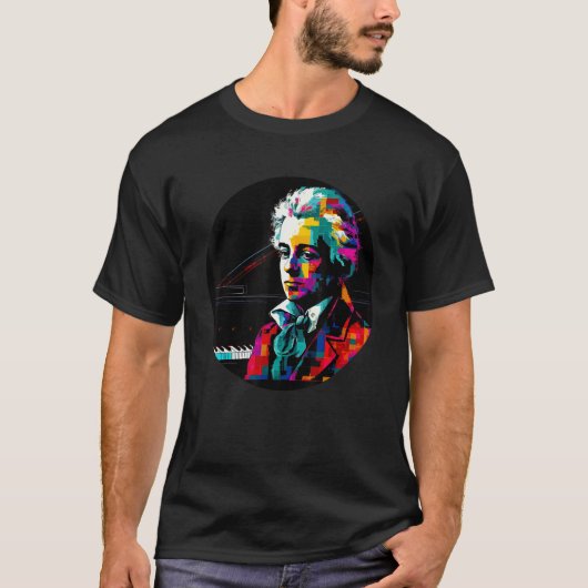 Wolfgang Amadeus Mozart Music Composer Piano T-Shirt (Vorderseite)