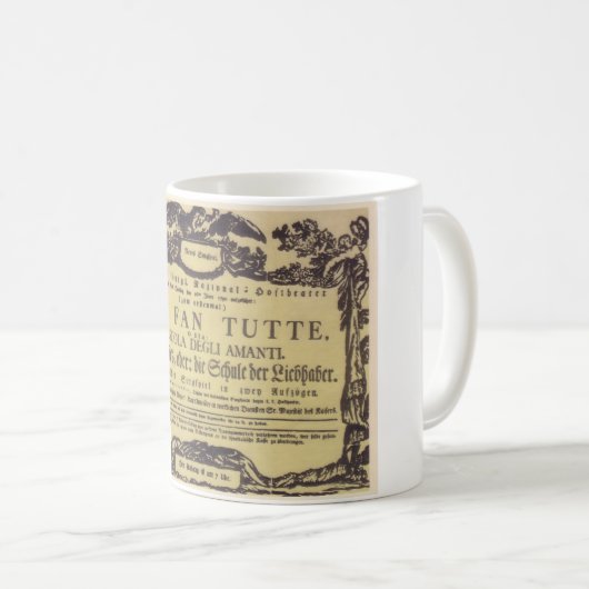 Wolfgang Amadeus Mozart Oper Cosi fan tutte Kaffeetasse (VorderseiteRechts)