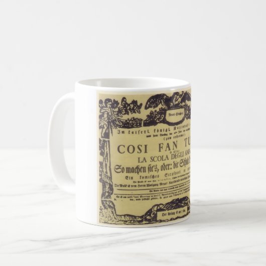 Wolfgang Amadeus Mozart Oper Cosi fan tutte Kaffeetasse (Vorderseite Links)
