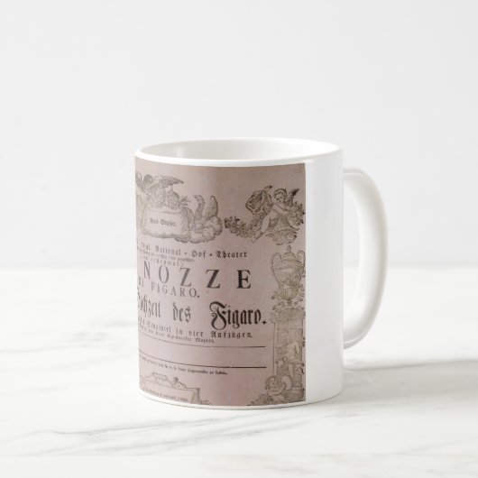 Wolfgang Amadeus Mozart Oper Le nozze di Figaro Kaffeetasse (VorderseiteRechts)