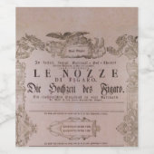 Wolfgang Amadeus Mozart, Oper – Le nozze di Figaro Weinetikett (Einzelnes Label)