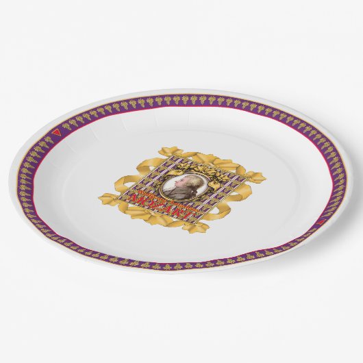 Wolfgang Amadeus Mozart Pappteller (Schrägansicht)