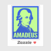 Wolfgang Amadeus Mozart Pop Art Custom Cut Vinyl Aufkleber (Blatt)