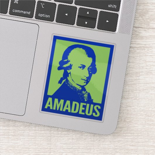 Wolfgang Amadeus Mozart Pop Art Custom Cut Vinyl Aufkleber (Detail)