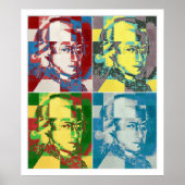 Wolfgang Amadeus Mozart Pop Art Malerei Poster (Vorne)