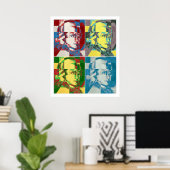 Wolfgang Amadeus Mozart Pop Art Malerei Poster (Heimbüro)