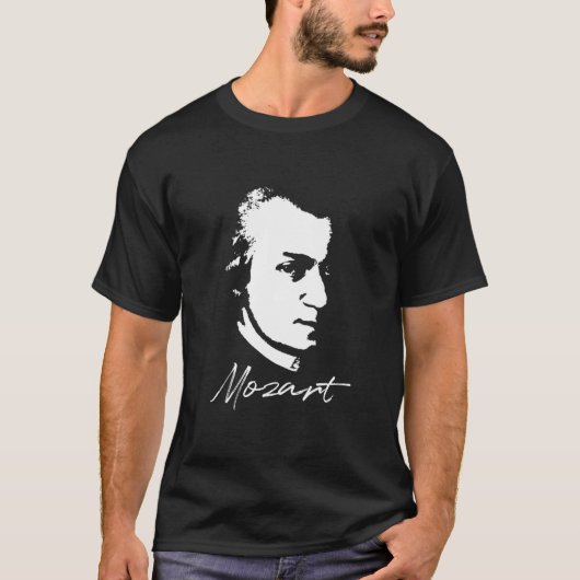 Wolfgang Amadeus Mozart Portrait Classic Compose T-Shirt (Vorderseite)